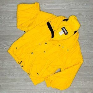 Vintage head snow wear ski jacket yellow billie eilish jacket with pockets large